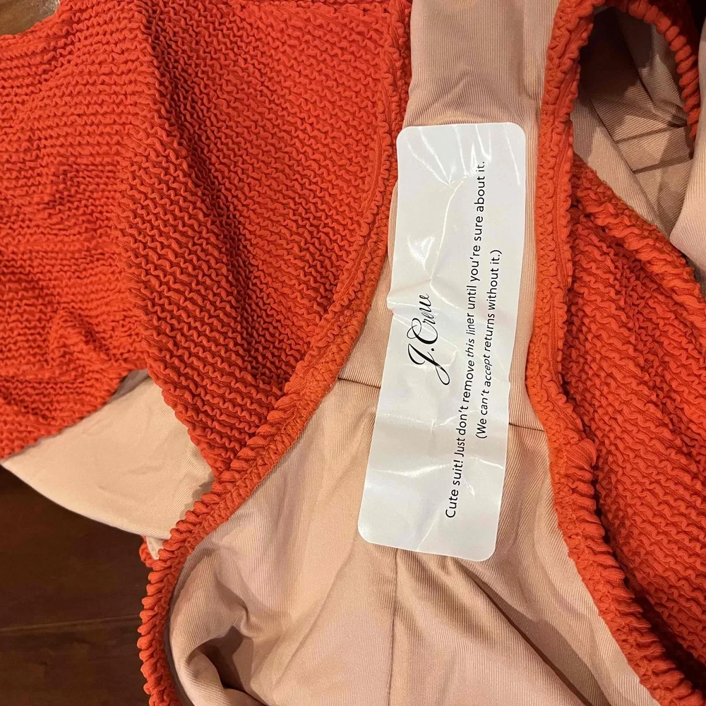 New‎ NWT J.Crew Rust Orange Textured One Piece Swimsuit Swim Plus Size 22